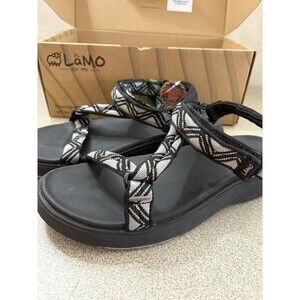 Lamo Womens NEW Solstice Sandals (Black) Size 9 US 40 EU Hook & Loop Adjustable